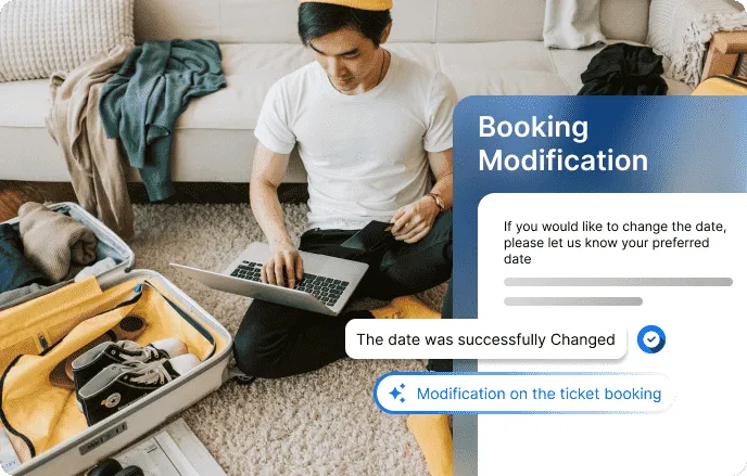 User changing booking dates effortlessly.